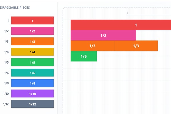 Fraction Strips Workspace Preview