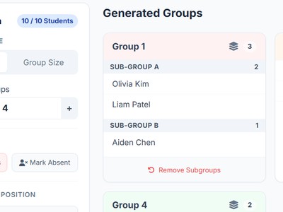 GroupMaker Deluxe Preview